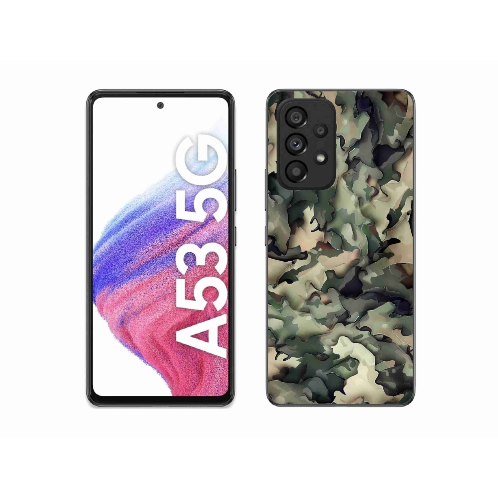 Gélový kryt mmCase na Samsung Galaxy A53 5G - maskáčový vzor 9