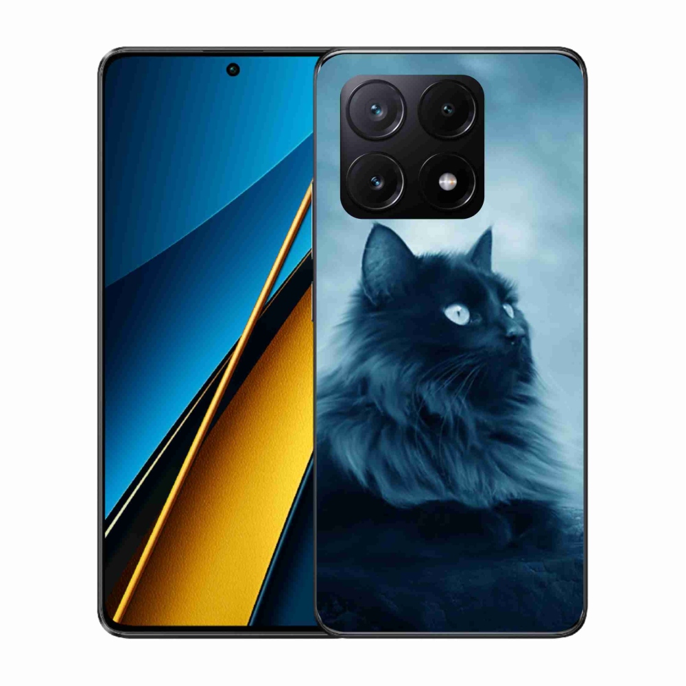 Gélový obal mmCase na Xiaomi Poco X6 Pro 5G - čierna mačka 1