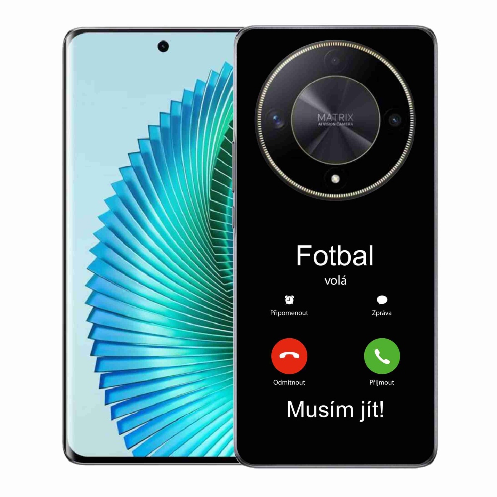 Gélový kryt mmCase na Honor Magic 6 Lite 5G - futbal volá čierne pozadie
