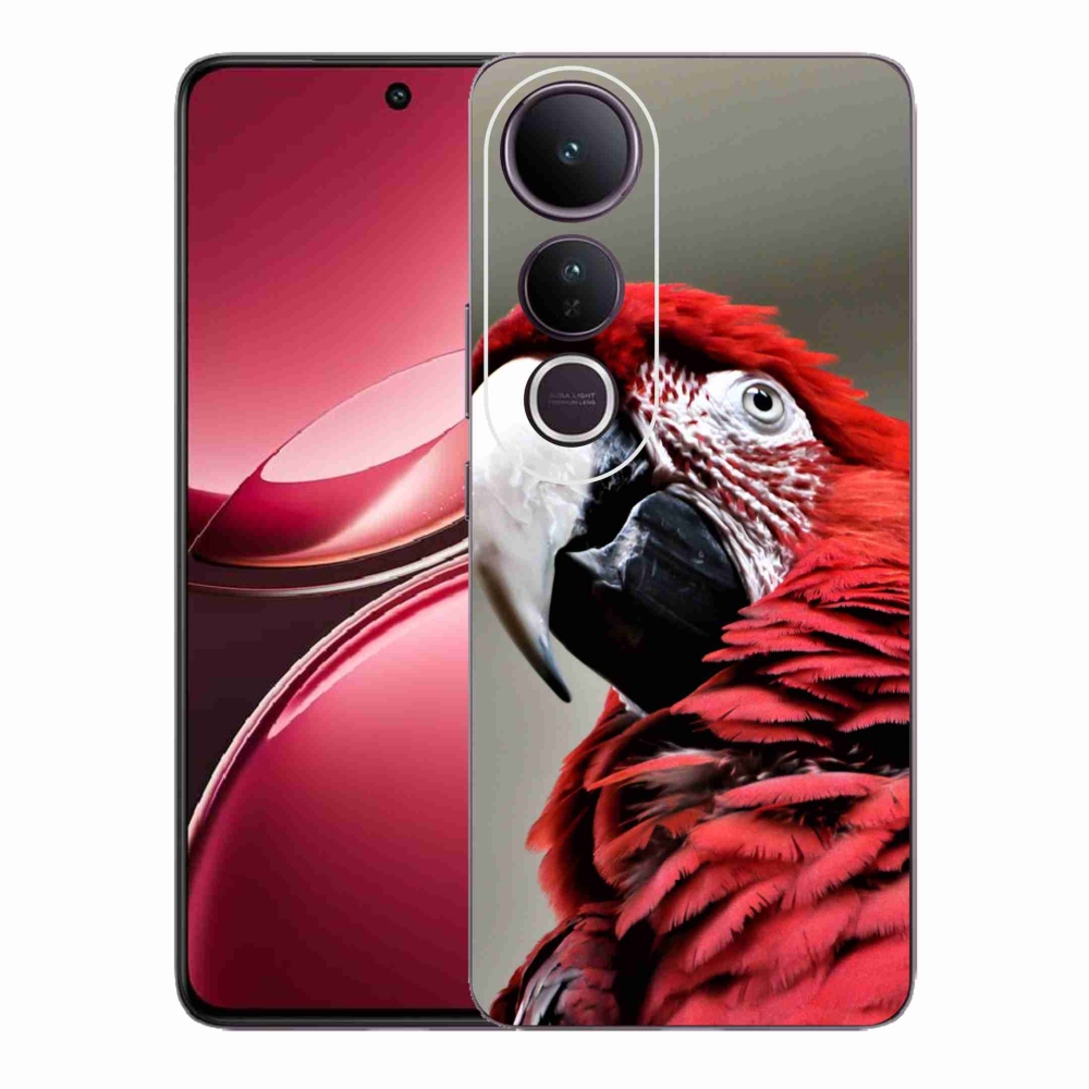 Gélový kryt mmCase na Vivo V50 Lite 4G/5G - papagáj ara červený