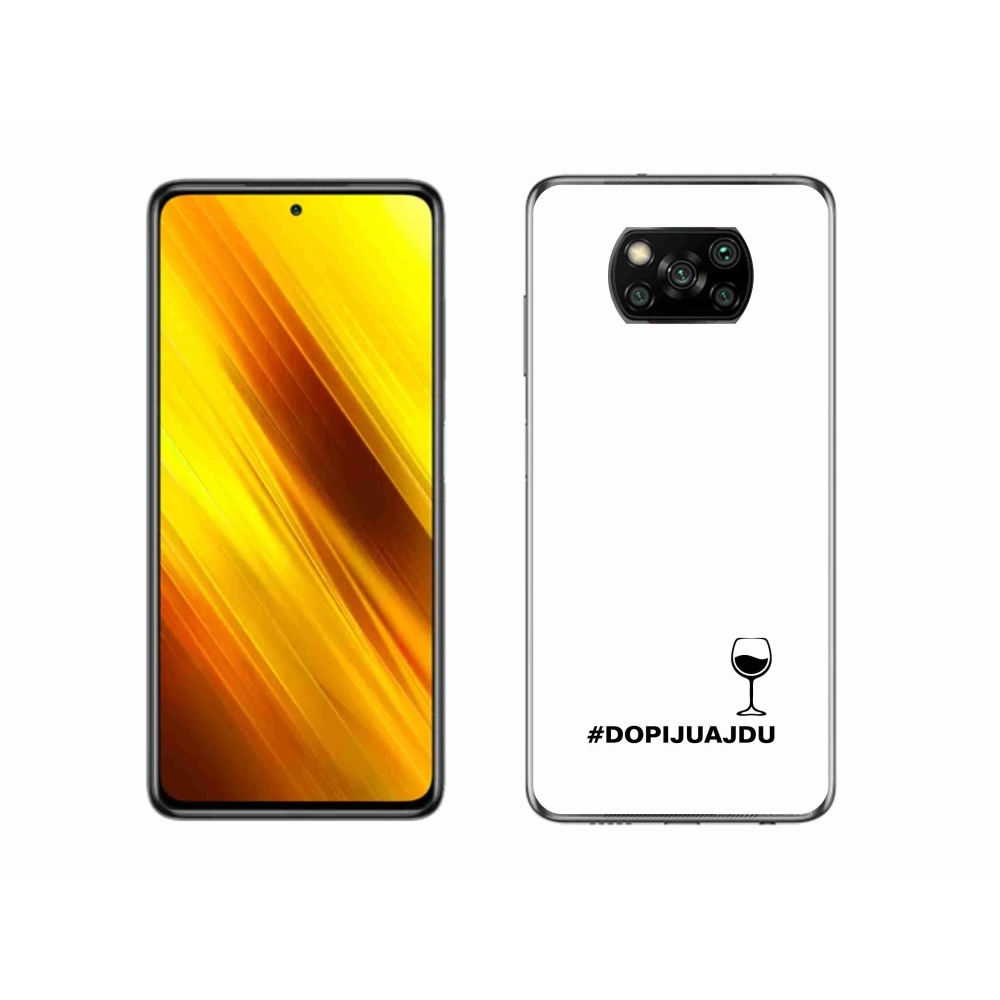 Gélový kryt mmCase na Xiaomi Poco X3 Pro - vínny motív biele pozadie