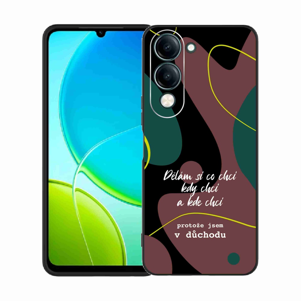 Gélový kryt mmCase na Vivo Y29s 5G - vtipný text 10 čierne pozadie