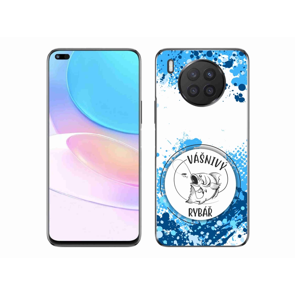 Gélový kryt mmCase na Honor 50 Lite - vášnivý rybár biele pozadie