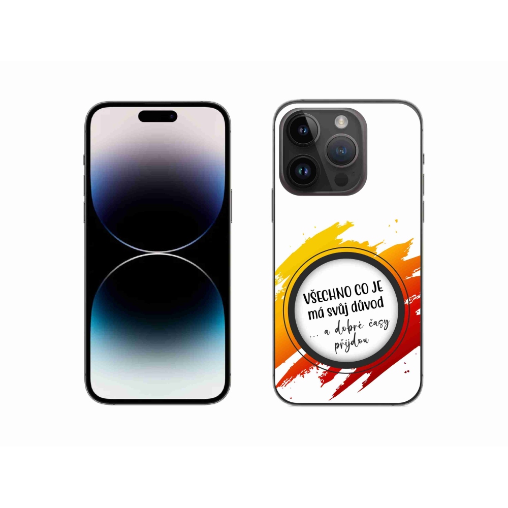 Gélový kryt mmCase na iPhone 14 Pro 6.1 - citát 3 biele pozadie