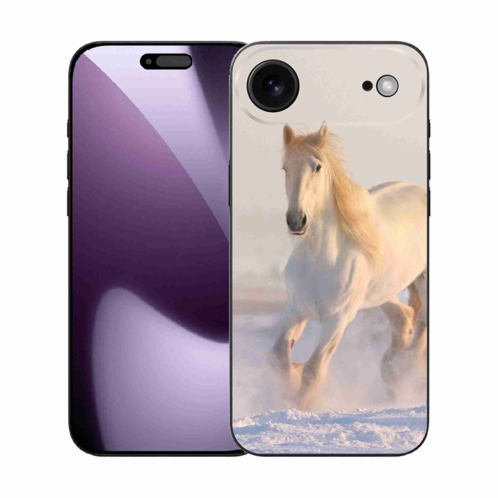 Gélový kryt mmCase na iPhone 17 Air - kôň v snehu