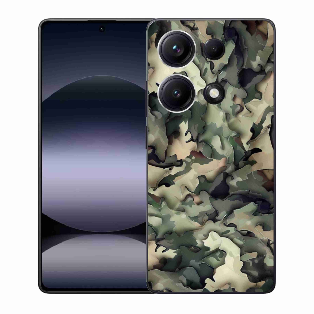 Gélový kryt mmCase na Xiaomi Redmi Note 14S - maskáčový vzor 9