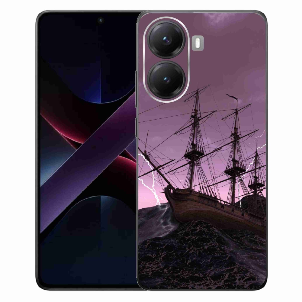 Gélový kryt mmCase na Xiaomi Poco X7 Pro 5G - loď v búrke