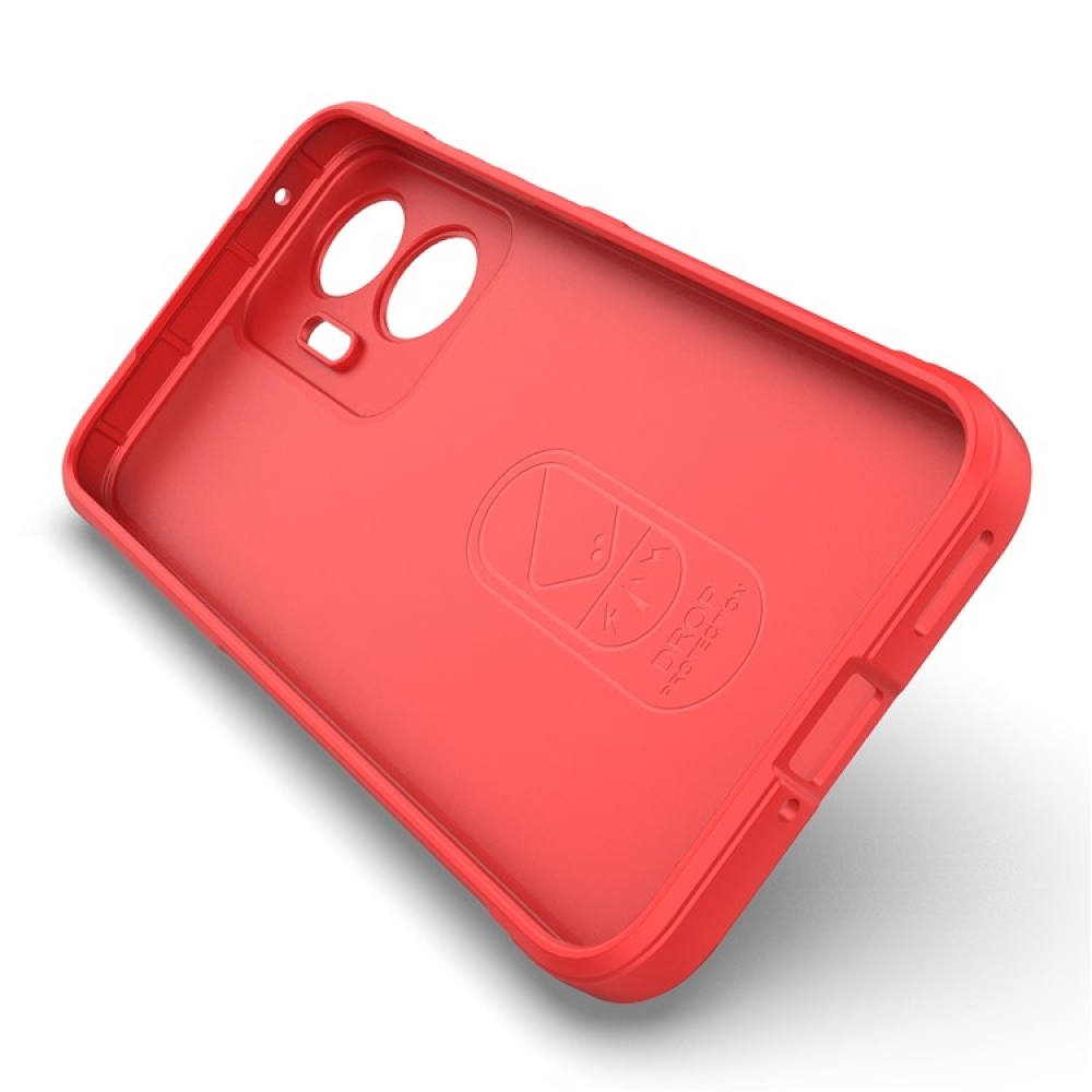 Rugg odolný gélový obal na Xiaomi Poco F7 5G - červený