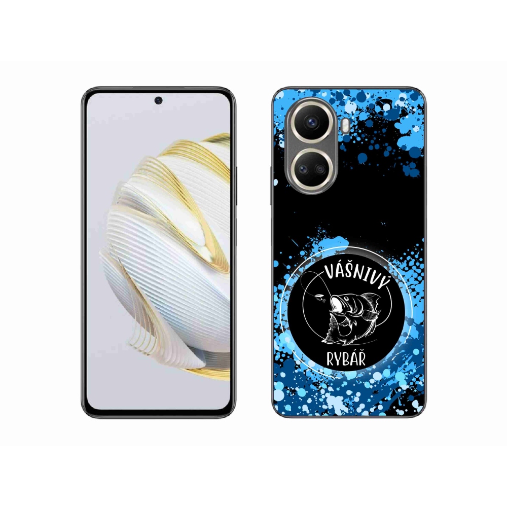 Gélový kryt mmCase na Huawei Nova 10 SE - vášnivý rybár čierne pozadie