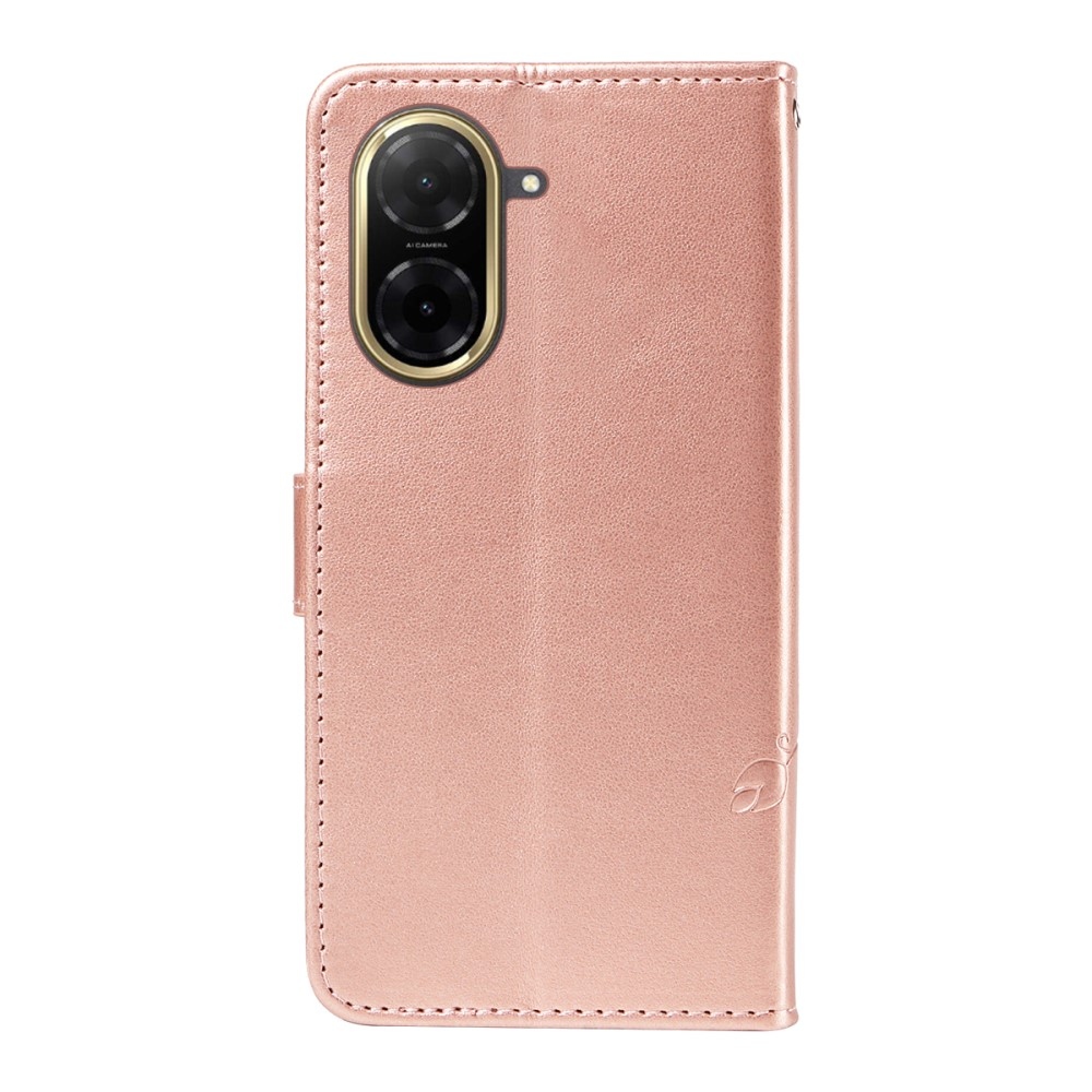 Flowers knižkové puzdro na Xiaomi Redmi A5 (173.45x79.35x8.45mm) - ružovozlaté