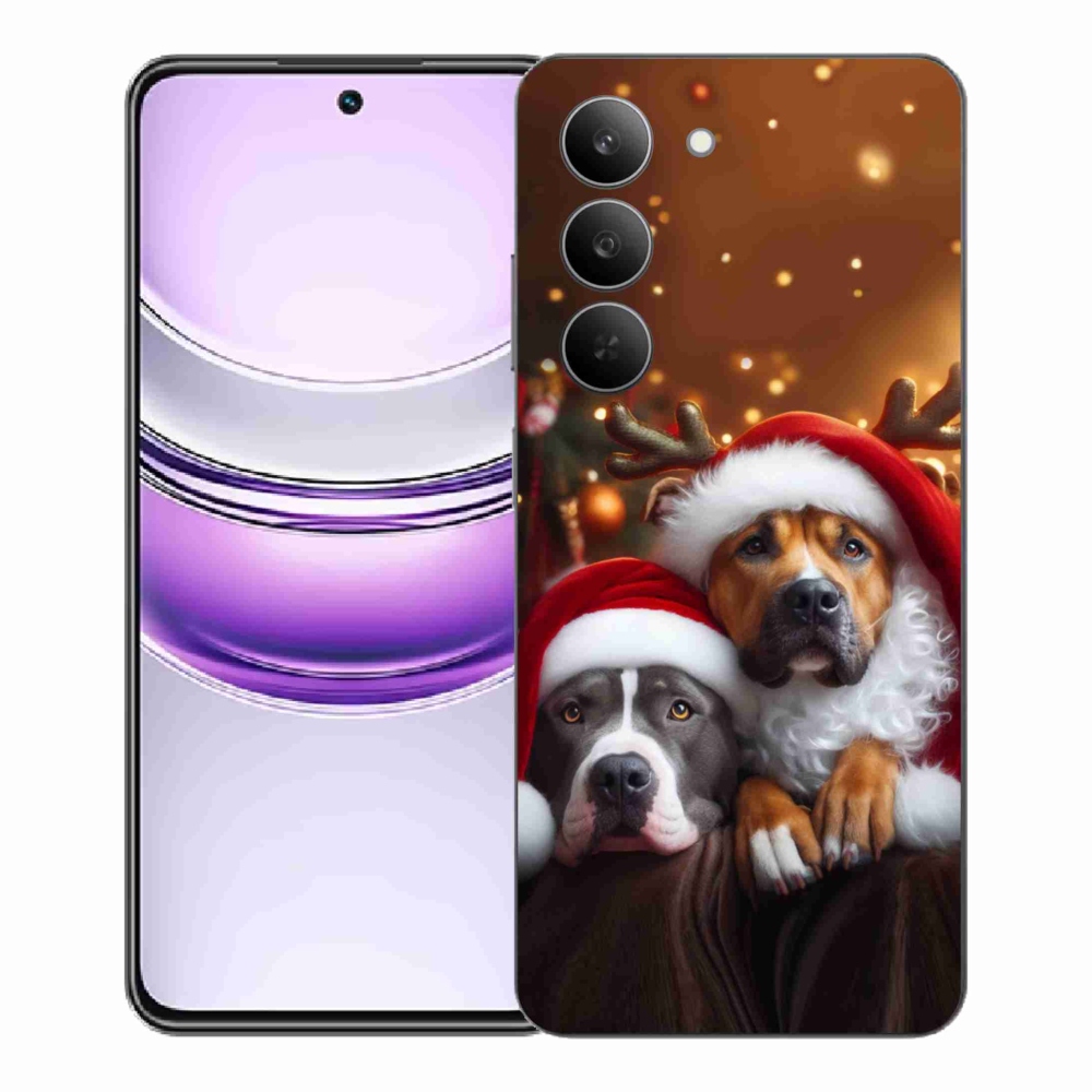 Gélový kryt mmCase na Realme 14x 5G - vianočné psy