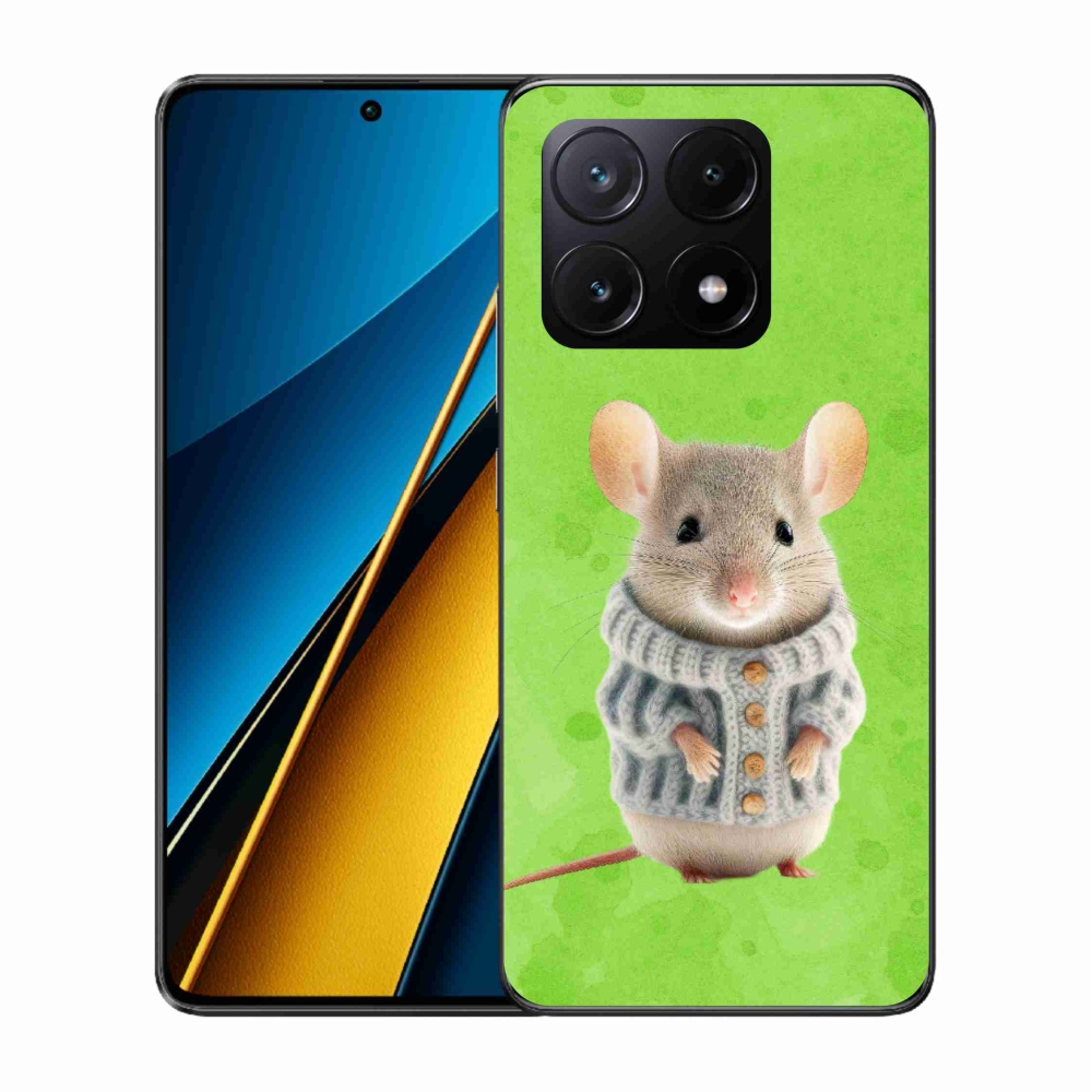 Gélový kryt mmCase na Xiaomi Poco X6 Pro 5G - myška vo svetri