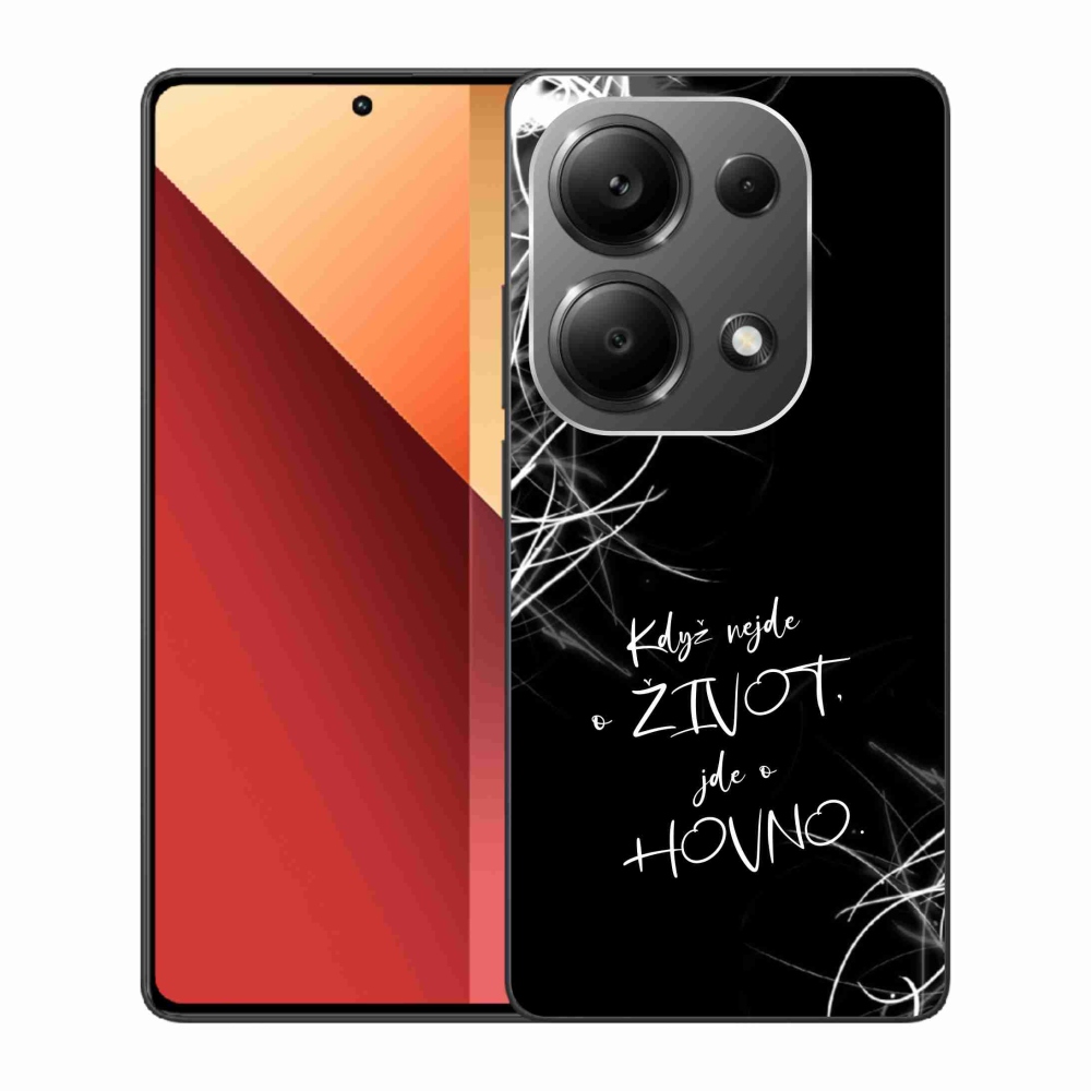 Gélový kryt mmCase na Xiaomi Redmi Note 13 Pro 4G/Poco M6 Pro - vtipný text 16 čierne pozadie