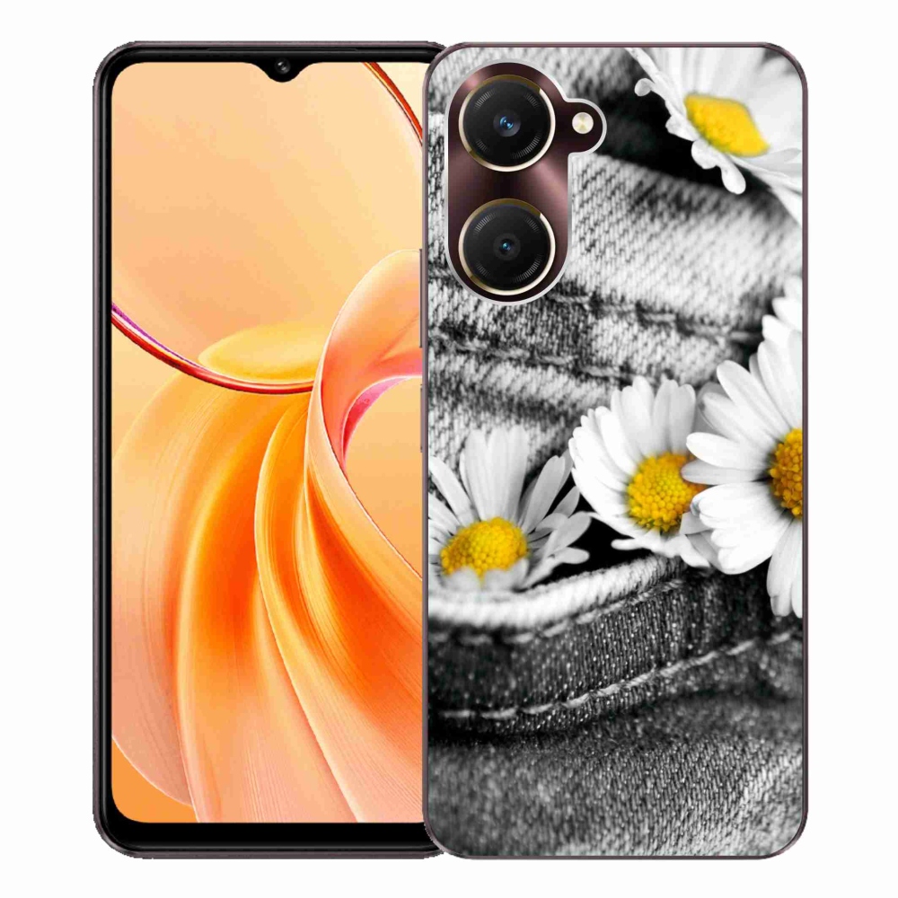 Gélový kryt mmCase na Vivo Y28s 5G - margarétky