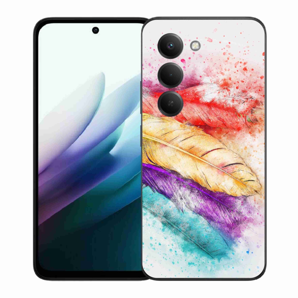 Gélový kryt mmCase na Xiaomi Redmi 15 4G/5G (171mm) - farebné perie