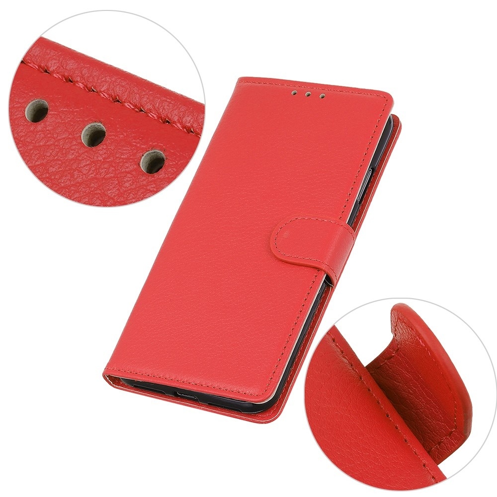 Litchie knižkové púzdro na Xiaomi Redmi Note 13 - červené