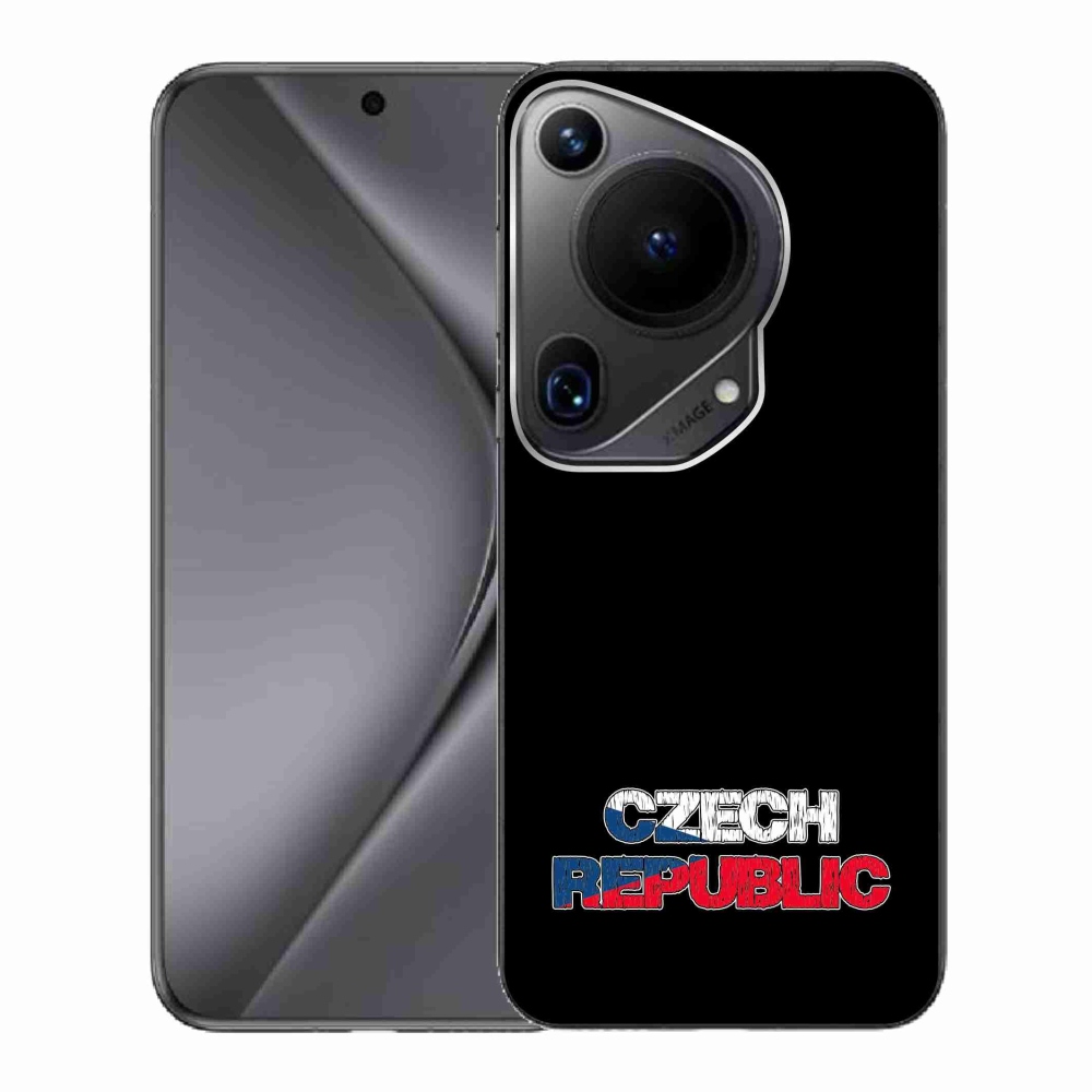 Gélový kryt mmCase na Huawei Pura 70 Ultra - Czech Republic čierne pozadie