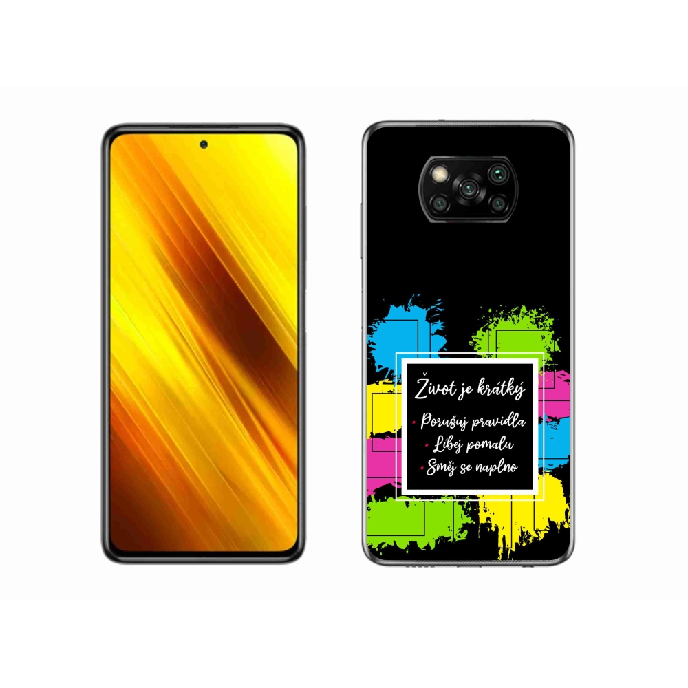 Gélový kryt mmCase na Xiaomi Poco X3 - citát 5 čierne pozadie