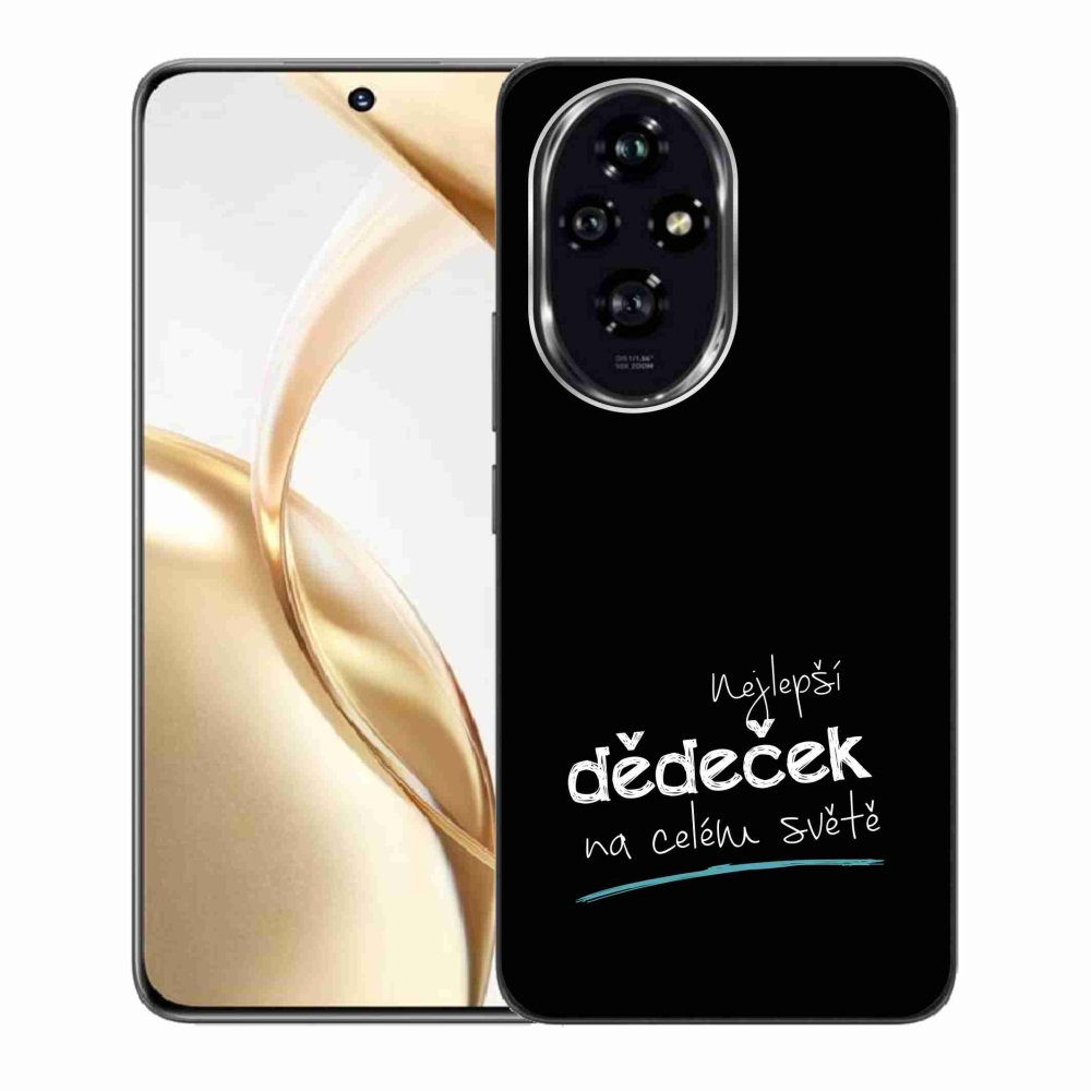 Gélový kryt mmCase na Honor 200 5G - najlepší dedko 3 čierne pozadie