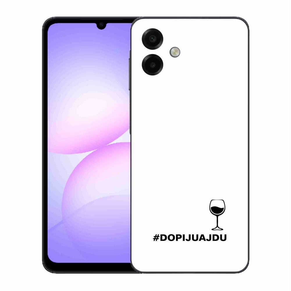 Gélový kryt mmCase na Samsung Galaxy A07 4G - vínny motív biele pozadie