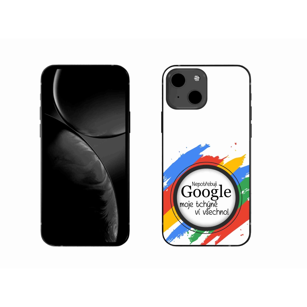 Gélový kryt mmCase na iPhone 13 6.1 - svokra vie všetko biele pozadie