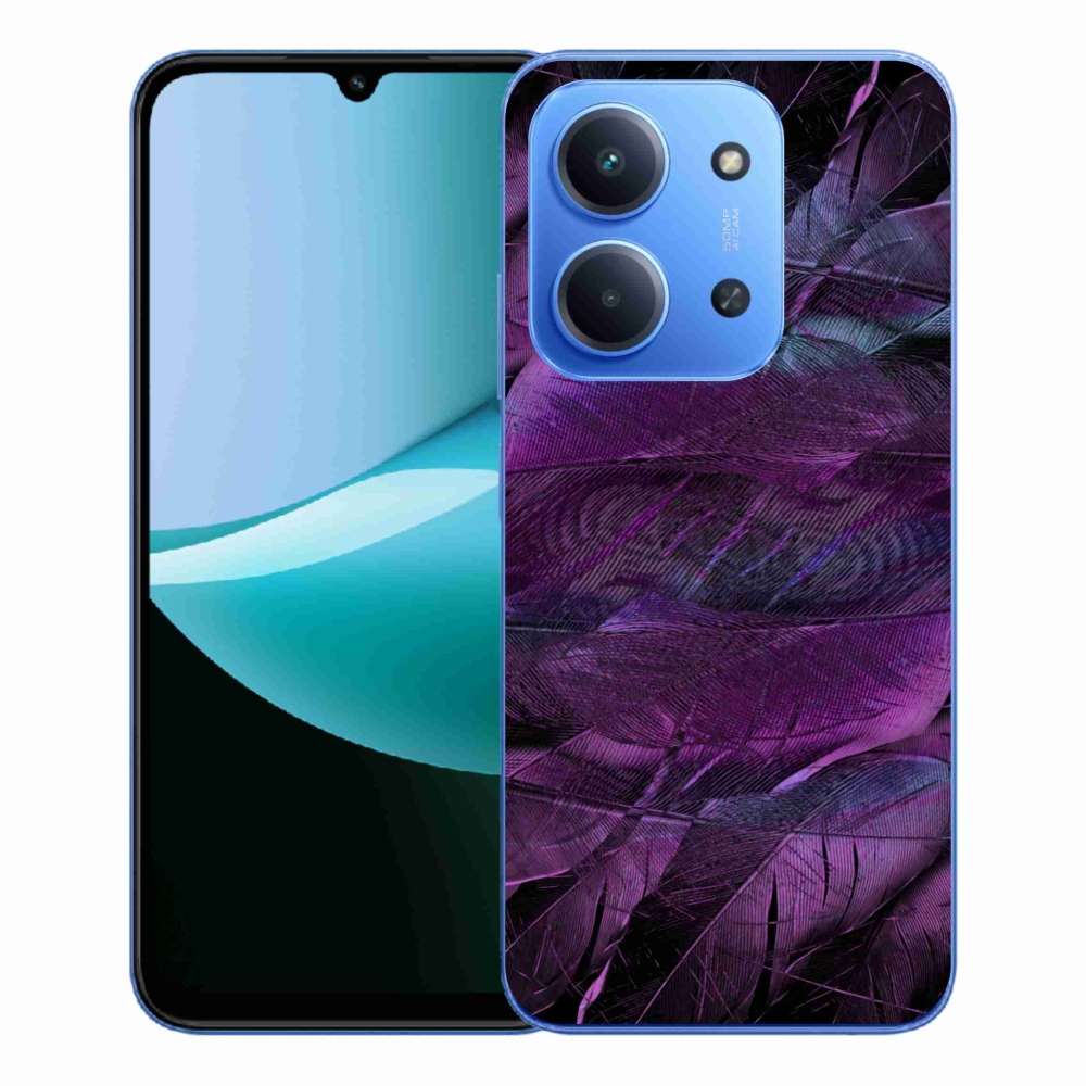 Gélový kryt mmCase na Xiaomi Redmi 15C 4G/5G (173mm) - fialové pierka
