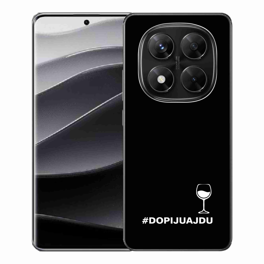 Gélový kryt mmCase na Xiaomi Redmi Note 14 Pro 5G/Poco X7 5G - vinný motív čierne pozadie