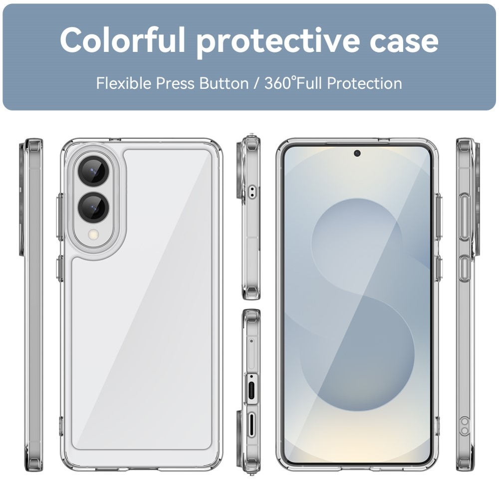 Gélový obal s pevným chrbtom na Samsung Galaxy S25 Edge - priehľadný