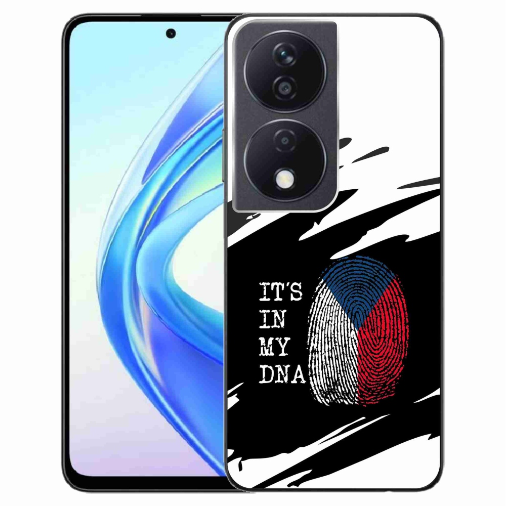 Gélový kryt mmCase na Honor X7b/Honor 90 Smart - vlajka odtlačok prsta čiernobiele pozadie