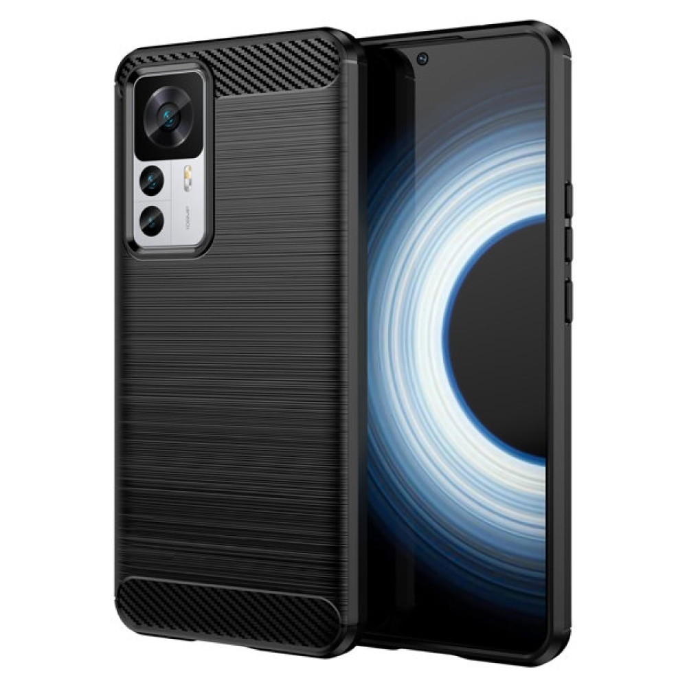 Carbon odolný gélový obal na Xiaomi 12T/12T Pro - čierny