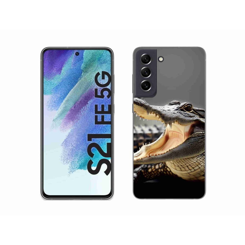 Gélový kryt mmCase na Samsung Galaxy S21 FE 5G - krokodíl