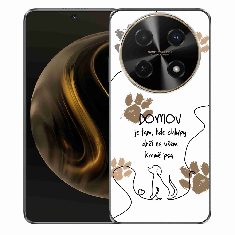 Gélový kryt mmCase na Huawei Nova 12i - psí motív biele pozadie