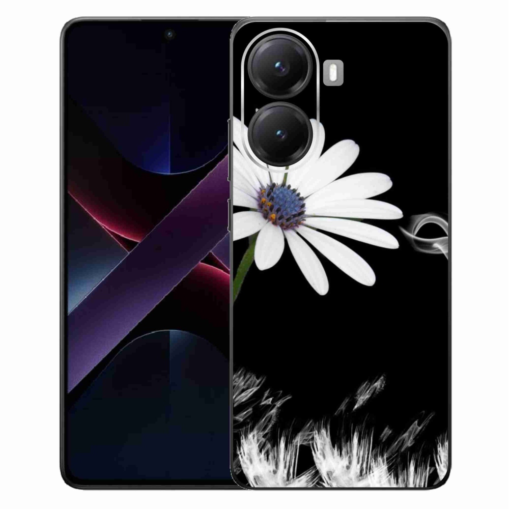 Gélový kryt mmCase na Xiaomi Poco X7 Pro 5G - biela kvetina