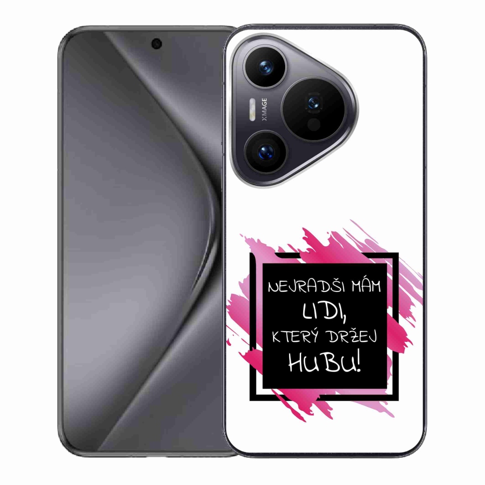 Gélový kryt mmCase na Huawei Pura 70 - vtipný text 7 čiernobiele pozadie