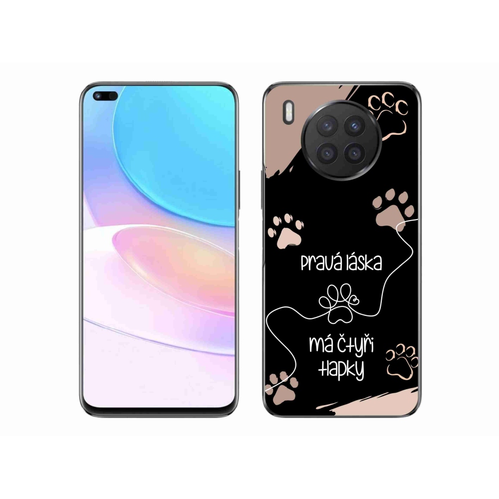 Gélový kryt mmCase na Huawei Nova 8i - psí motív 1 čierne pozadie