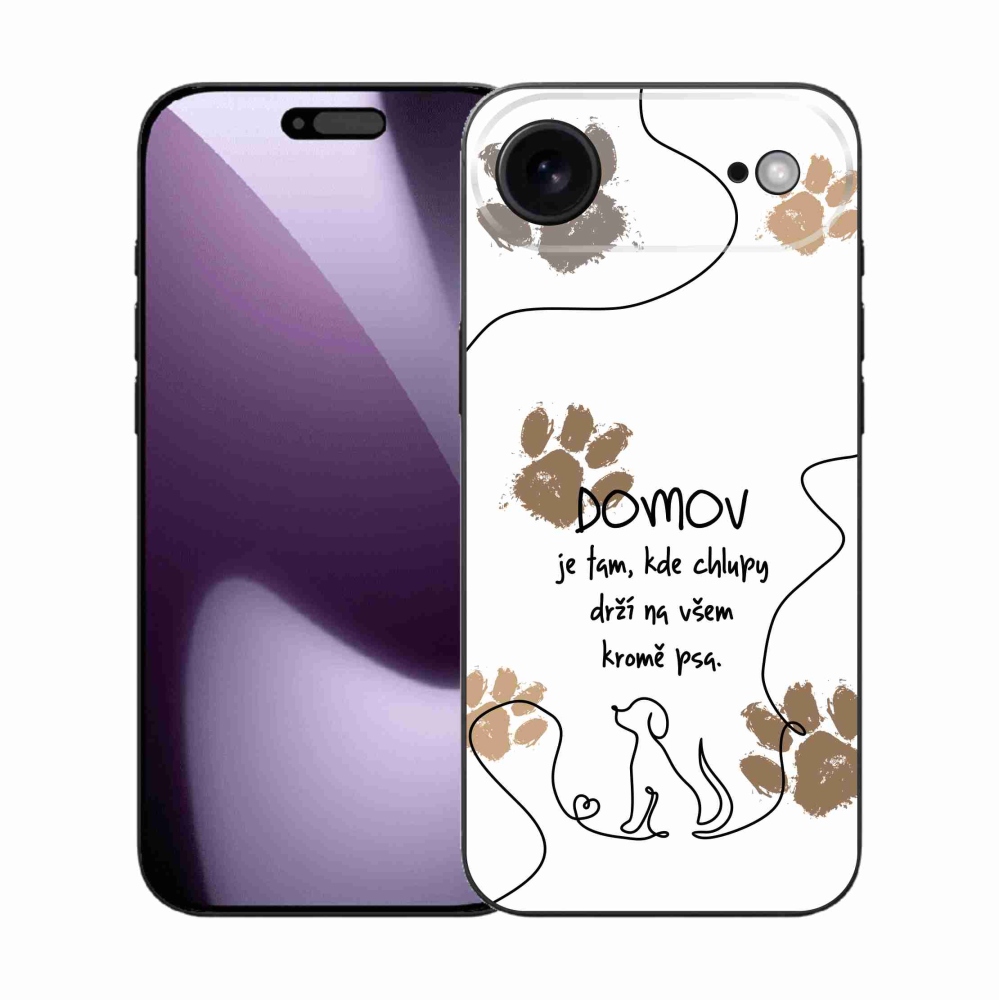 Gélový kryt mmCase na iPhone 17 Air - psí motív biele pozadie