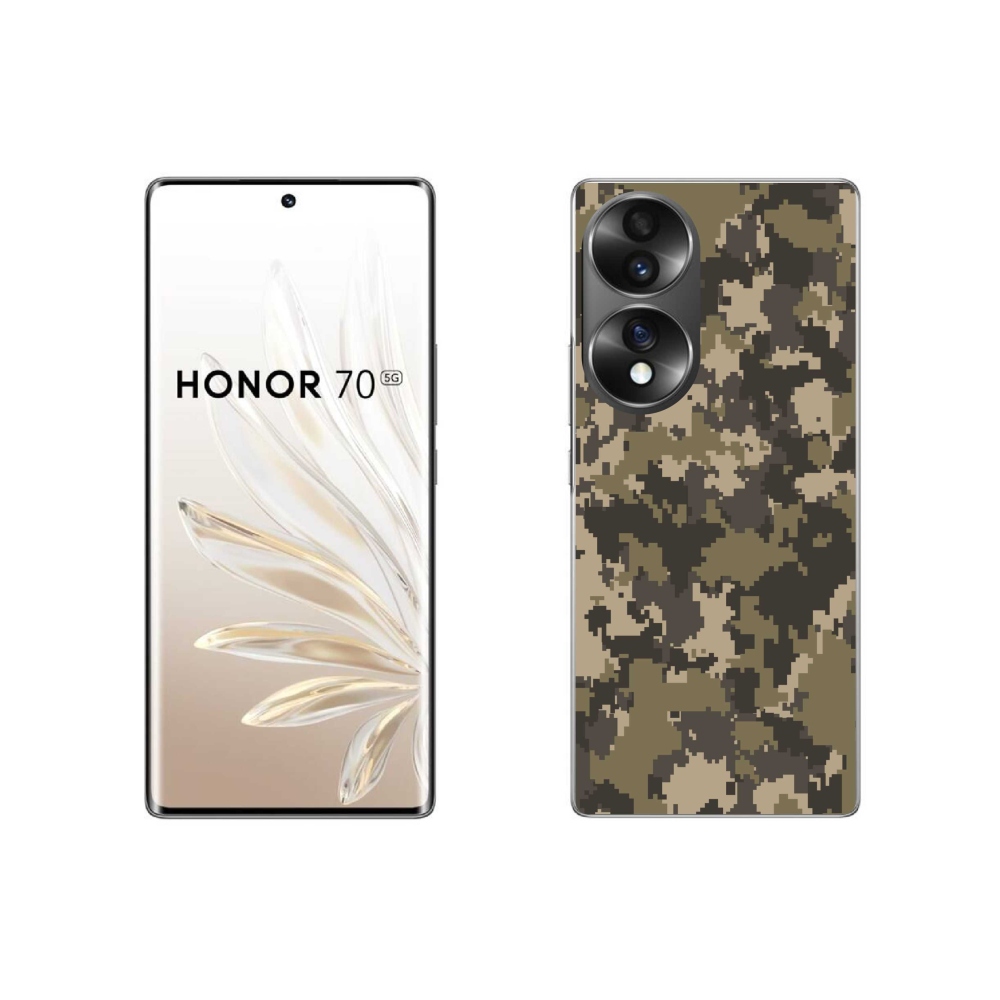 Gélový kryt mmCase na Honor 70 - maskáčový vzor 12