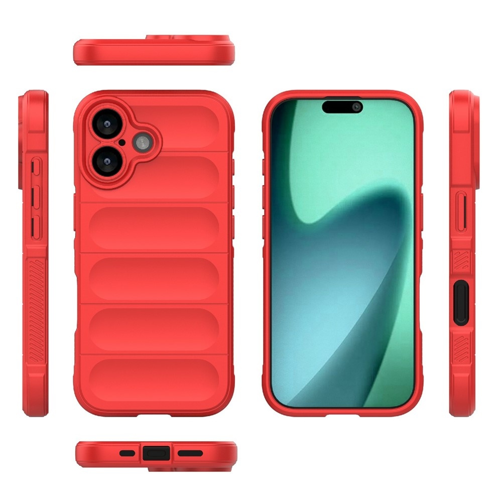Rugg odolný gélový obal na iPhone 17 - červený