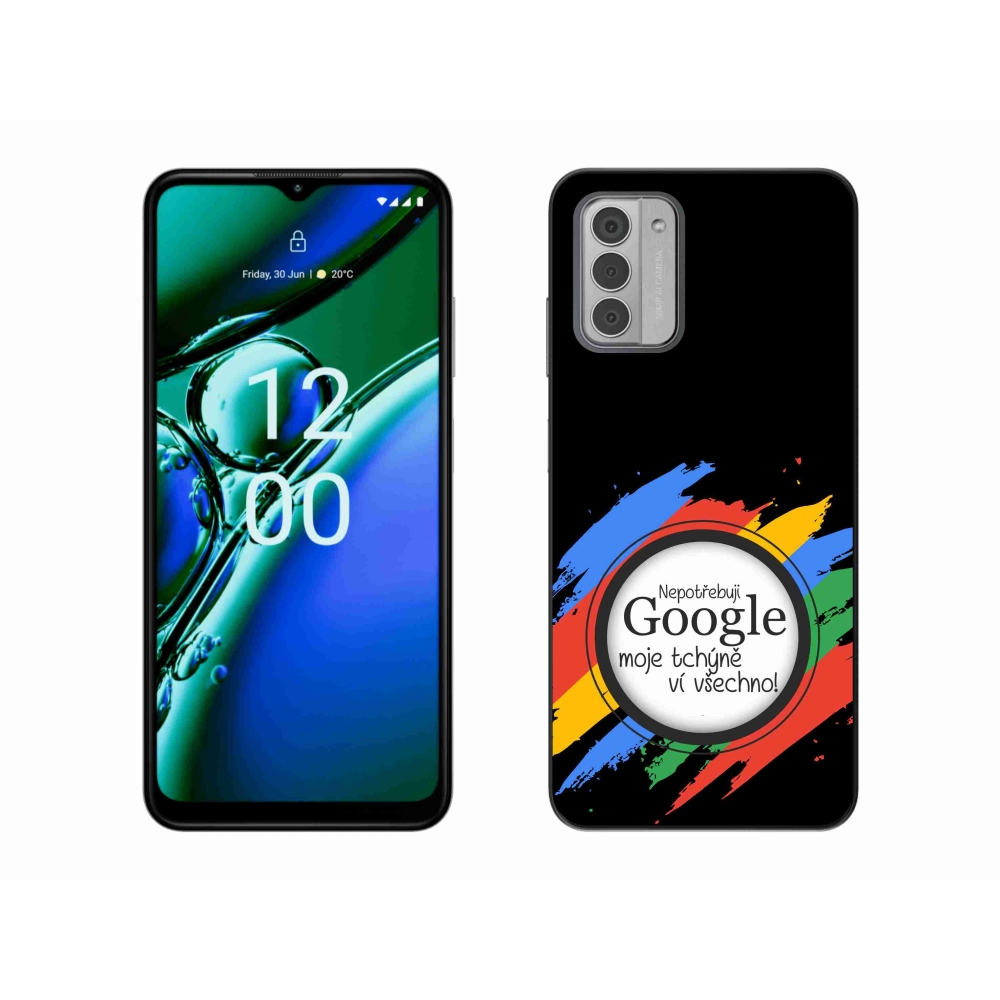 Gélový kryt mmCase na Nokia G42 - svokra vie všetko čierne pozadie
