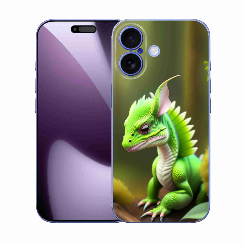 Gélový kryt mmCase na iPhone 17 - zelený dráčik