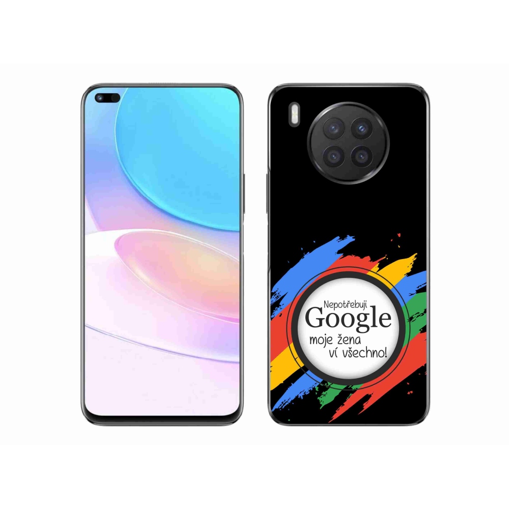 Gélový kryt mmCase na Honor 50 Lite - žena vie všetko čierne pozadie