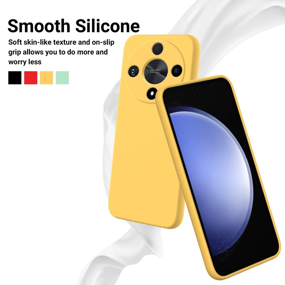 Liquid silikónový obal s pútkom na Honor Magic 6 Lite 5G - žltý