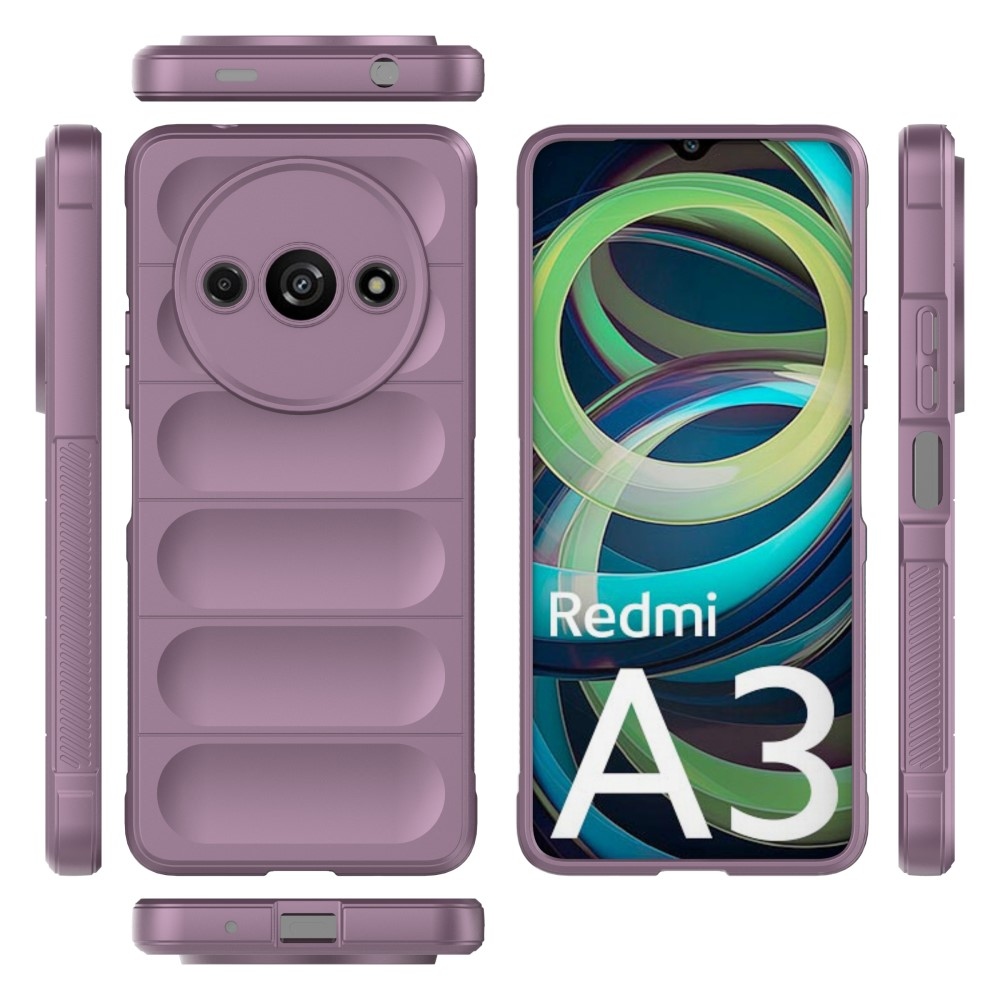 Rugg odolný gélový obal na Xiaomi Redmi A3 - svetlofialový