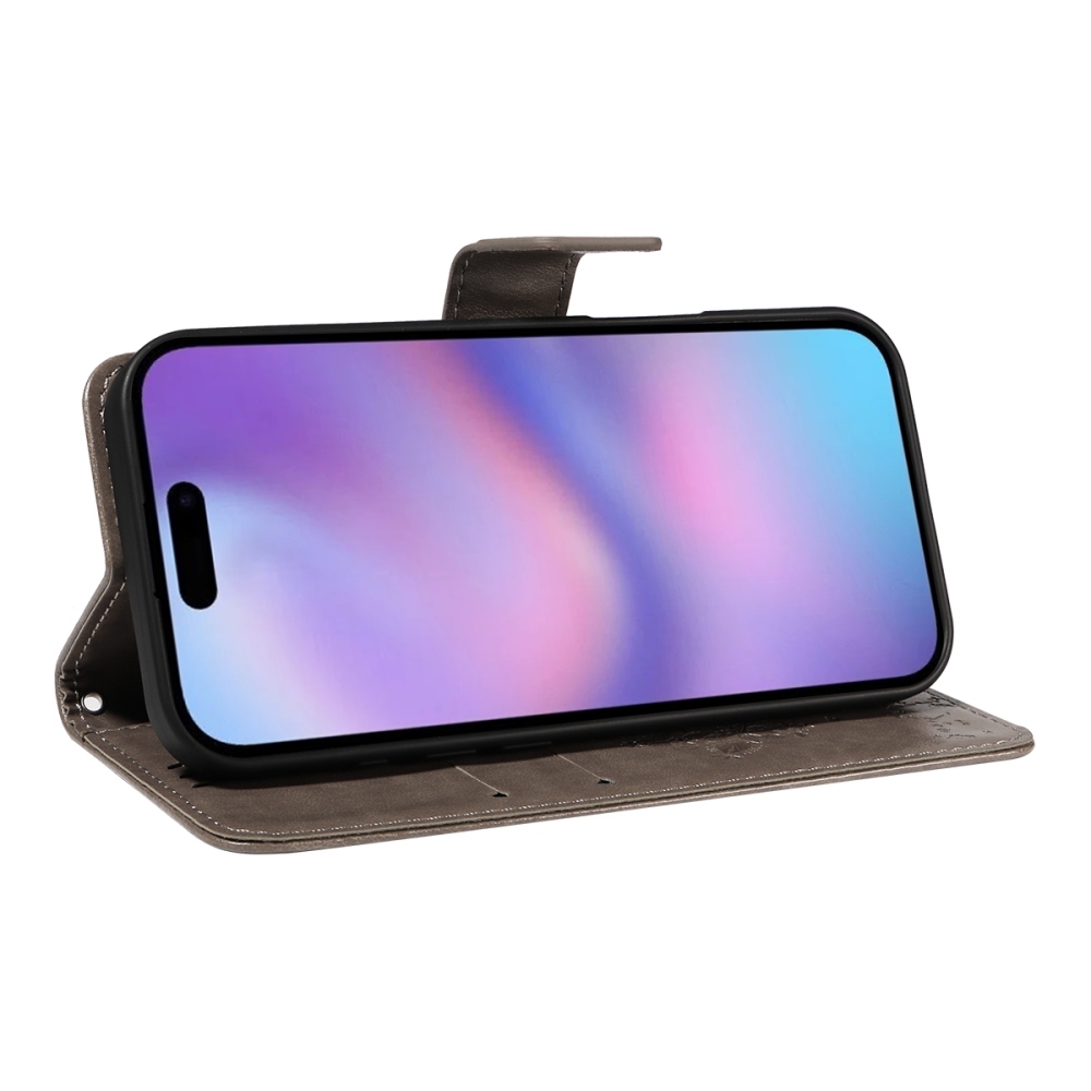 Trees knižkové púzdro na iPhone 17 - šedé