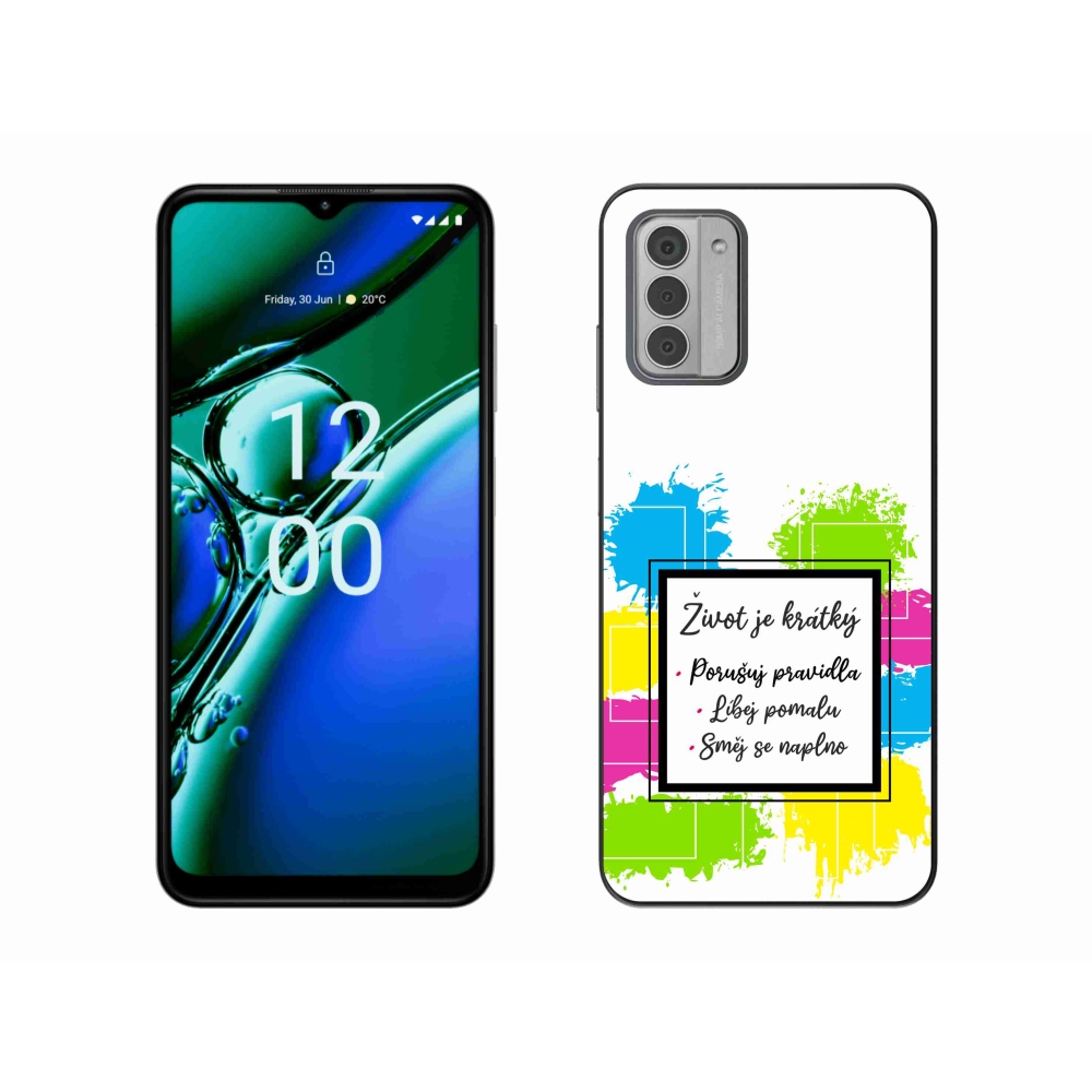 Gélový kryt mmCase na Nokia G42 - citát 5 biele pozadie