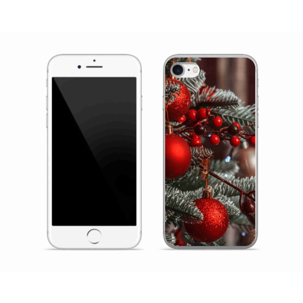 Gélový kryt mmCase na iPhone SE (2020) - vianočné ozdoby 2