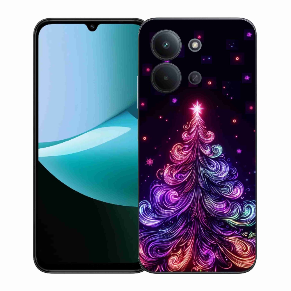 Gélový kryt mmCase na Xiaomi Redmi 15C 4G (171mm)/Poco C85 4G (171mm) - neónový vianočný stromček 1