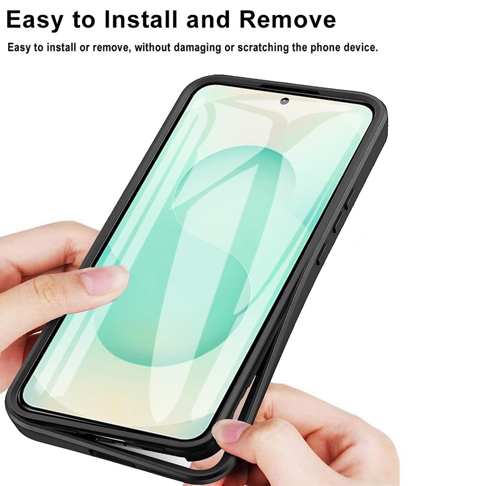 Acryl gélový obal s rámčekom pre ochranou displeja na Samsung Galaxy S25 Edge - čierny