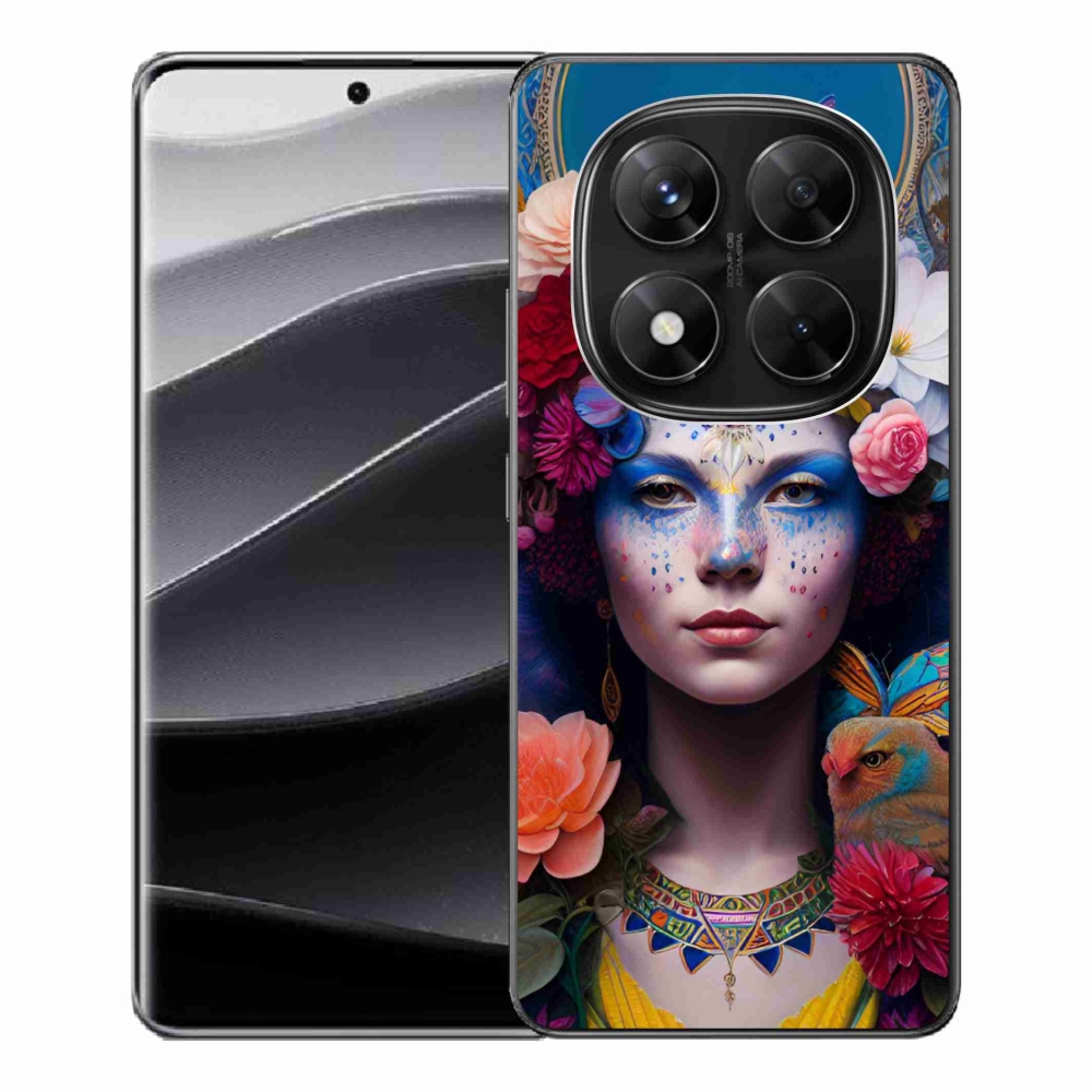 Gélový kryt mmCase na Xiaomi Redmi Note 14 Pro 5G/Poco X7 5G - žena s kvetinami