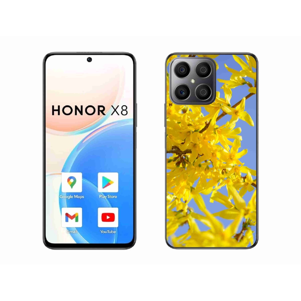Gélový kryt mmCase na Honor X8 - žlté kvety